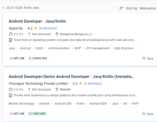 Android internship jobs in Fujairah