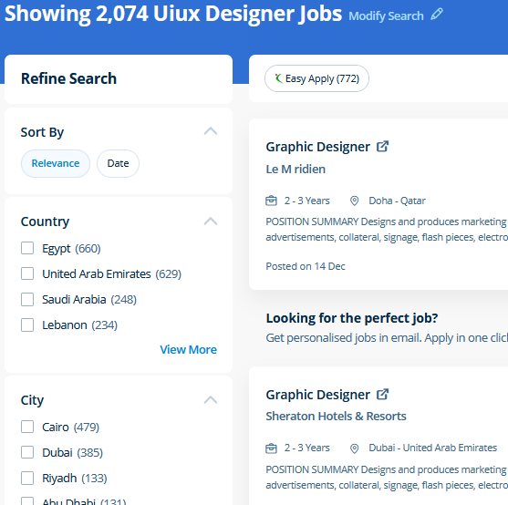 UI/UX Design internship jobs in Dubai