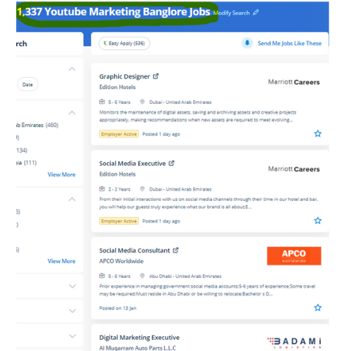 YouTube Marketing internship jobs in Ajman